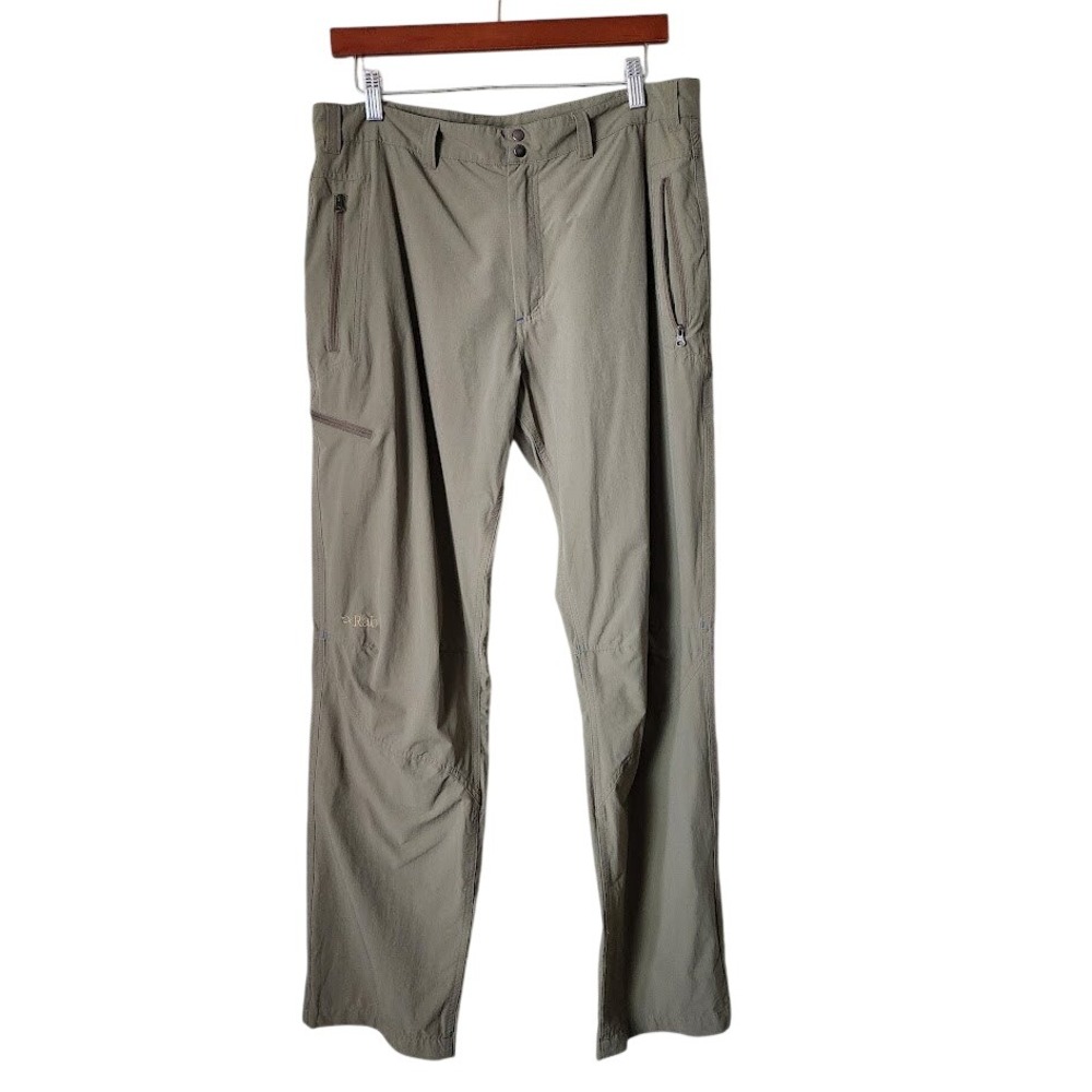 RAB Vertex Hiking Pants Khaki Lightweight‎ Gorpcore Outdoor 34